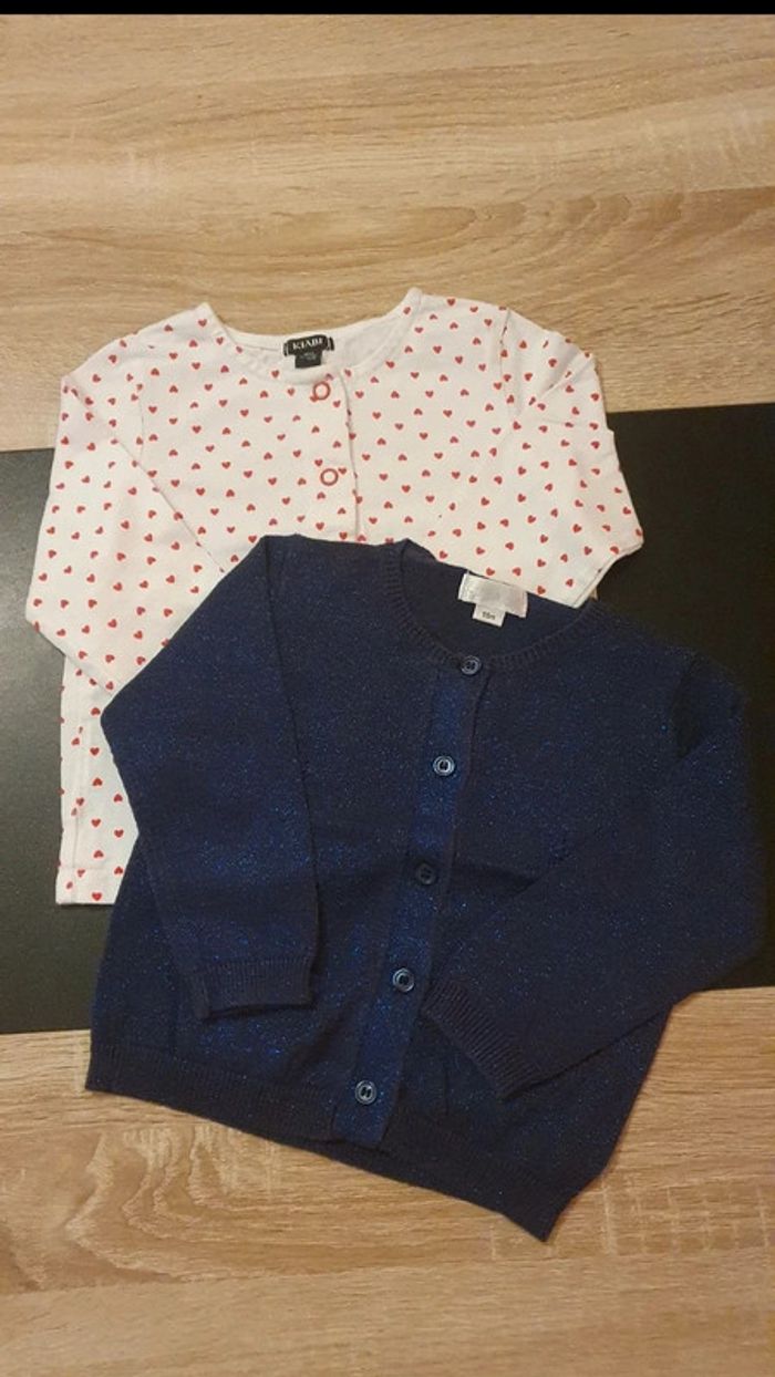 Lot de 2 gilets fin 18 mois