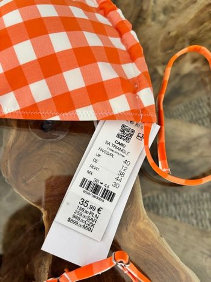 Maillot de bain 2 pièces carreaux Etam - photo numéro 2