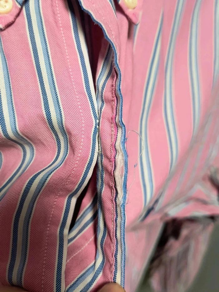 Chemise Ralph Lauren rayée rose vintage Y2K – Élégance intemporelle - photo numéro 14