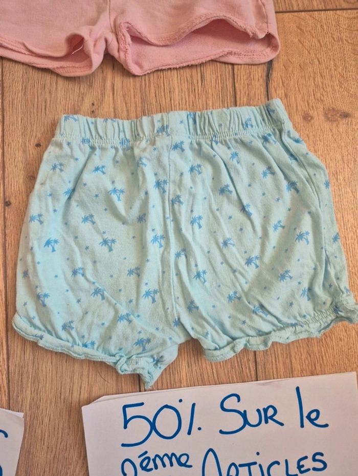 Lot bas fille 12 mois shorts bloomer et Legging pantacourt détente - photo numéro 5