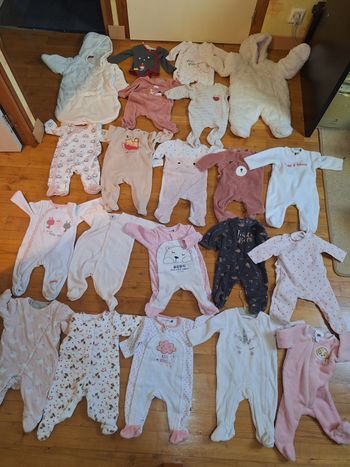 Lot pyjamas combi turbullettzme voiture bébé fille 3 mois 