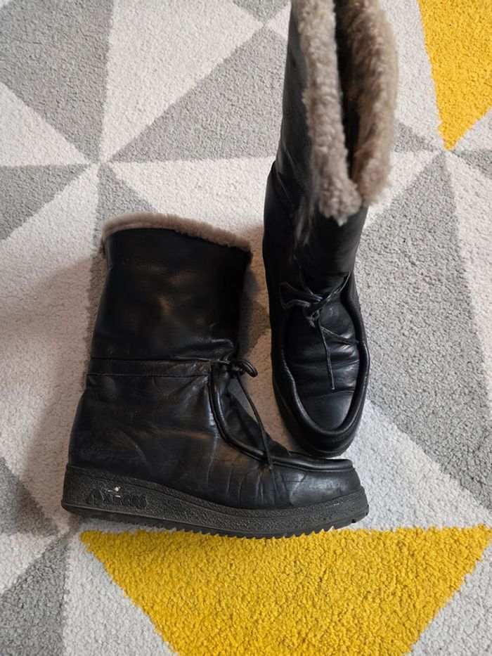 Bottes de neige en cuir vintage Arcus Taille 39 - photo numéro 2