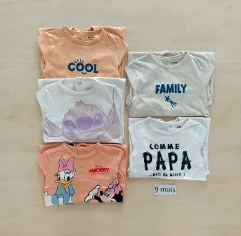 Lot 5 pyjamas bébé 9 mois 7 cm