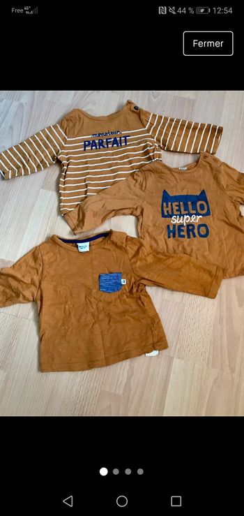 Lot de 3 tee shirt 9 mois