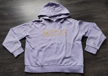 Sweat mauve capuche XS 34 Kiabi