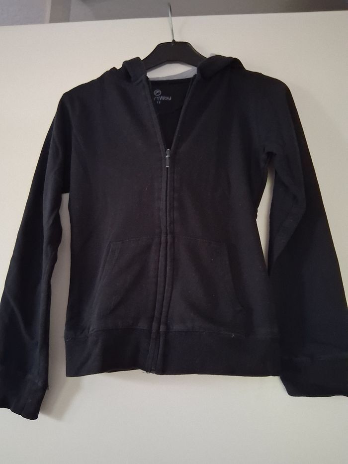 Veste sweat " sport way" noir " t- 12 ans" - photo numéro 1