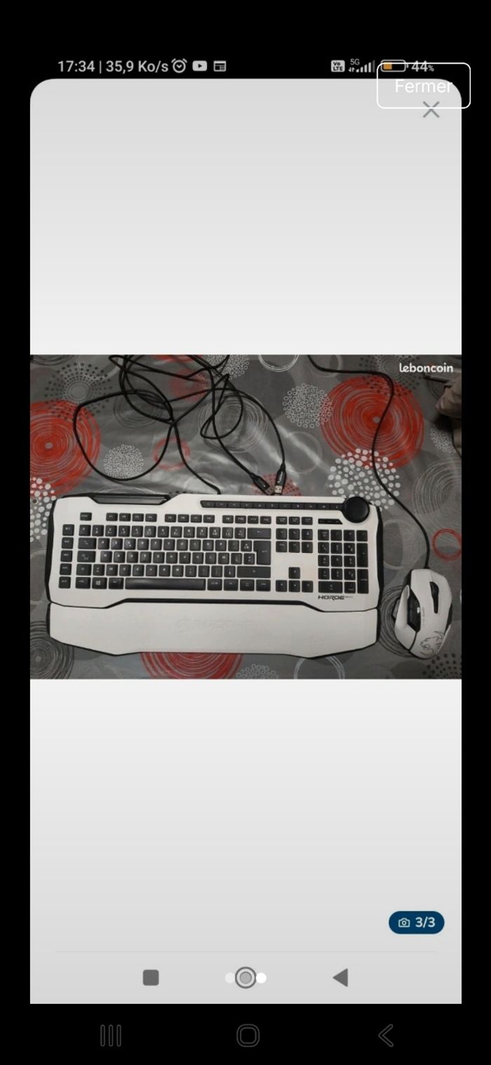 Clavier souris  roccat horde - photo numéro 3