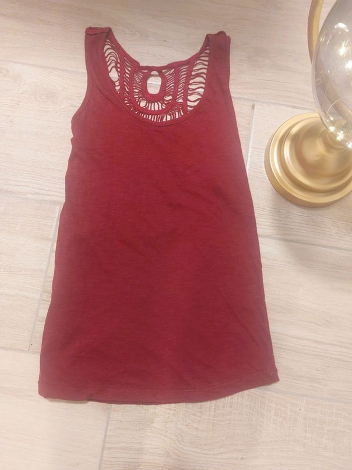 Magnifique débardeur rouge/bordeaux - Undiz - Taille XS - photo numéro 2
