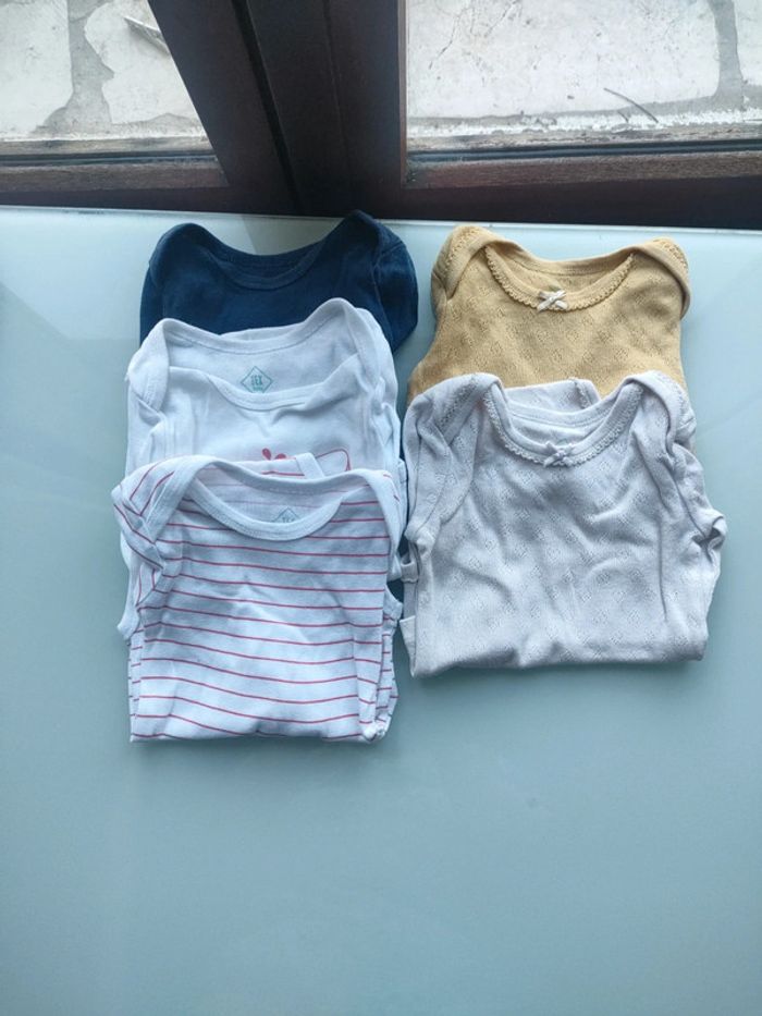 Lot de 5 bodies manches longues bébé 6 mois