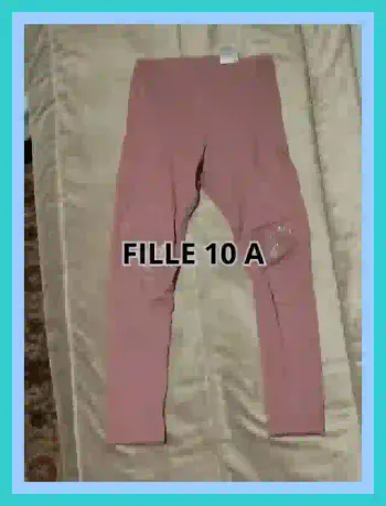 Legging H&M rose lila intérieur moutonné fille 10 ans - 7522335375