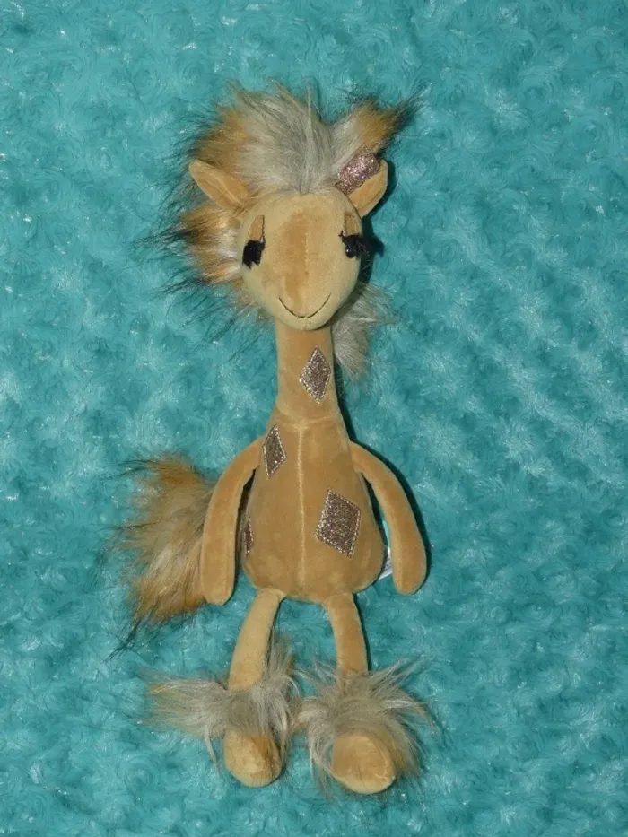 Doudou peluche girafe Gina marron clair Jellycat 🐮Neuf