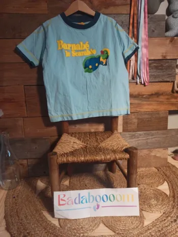 Tee shirt Les drôles de petites bêtes Barnabé le scarabée 6 ans tbe