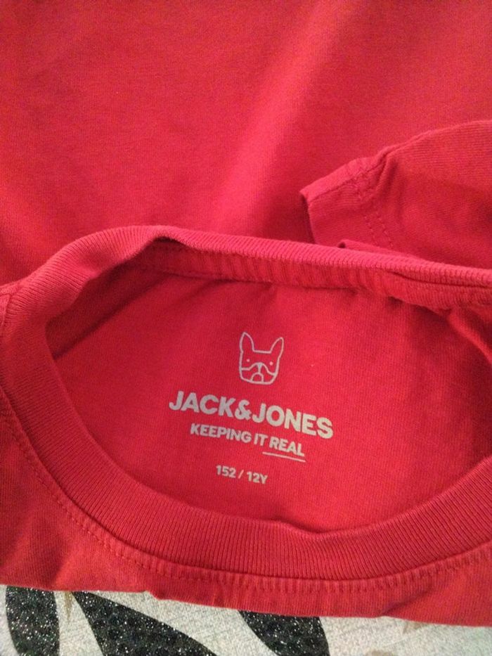 Tee shirt Rouge Jack & Jones 12 ans - photo numéro 3