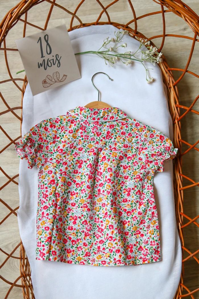 Blouse col Claudine Liberty rouge, Dadati, 18 mois - photo numéro 7