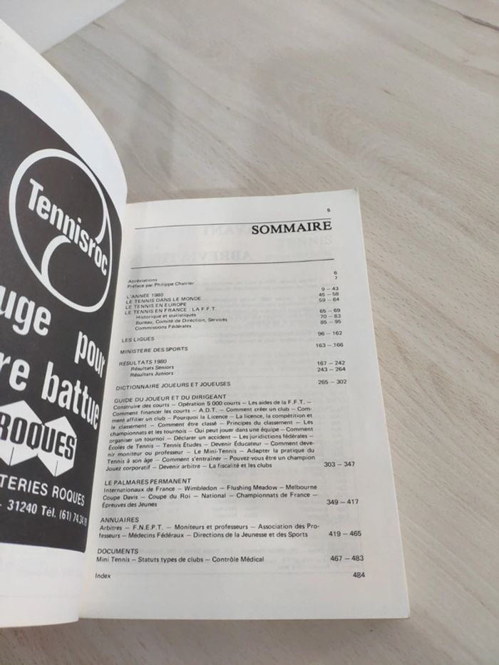 Livre Tennis année 1981 guide annuel de la fédération française de tennis - photo numéro 7