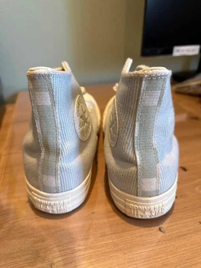 Jolies baskets hautes tissu bleu clair femme 38 - photo numéro 2