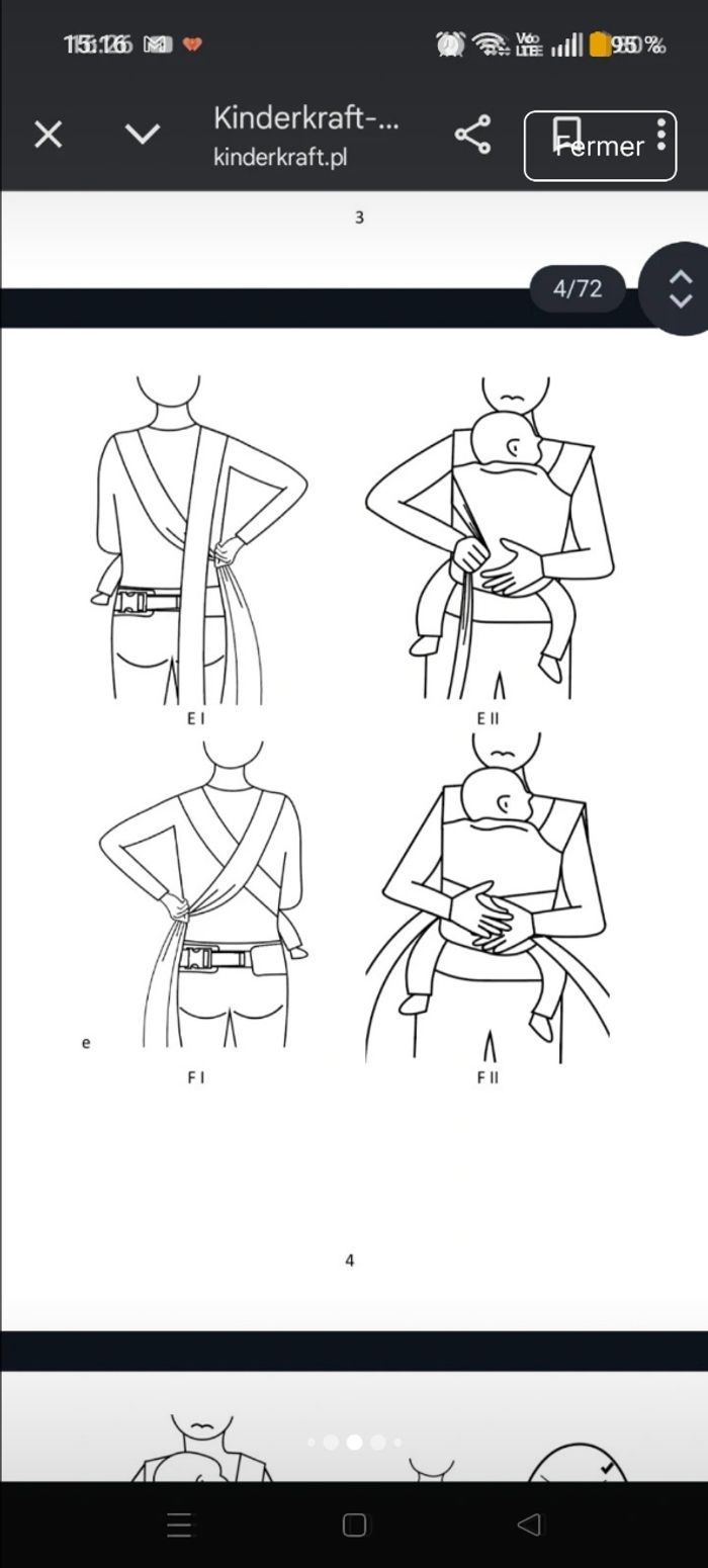 Porte bébé kinderkraft à noué à l'arrière - photo numéro 6
