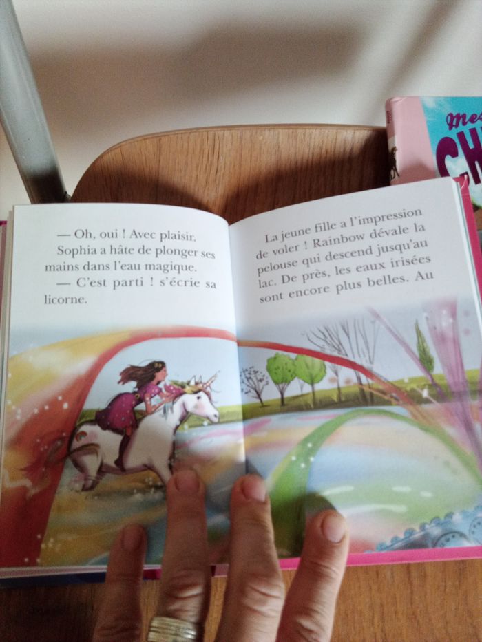 Lot de 2 livres bibliothèque Rose thème cheval - photo numéro 2