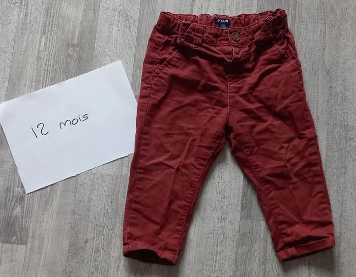 Pantalon bordeau 12 mois