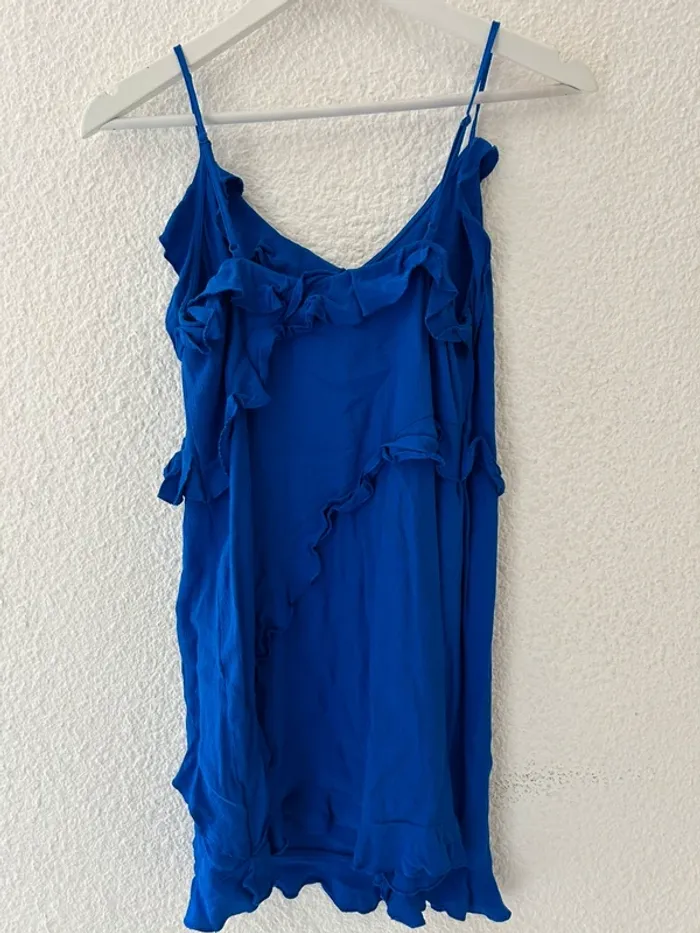 Robe légère à volant bleu - photo numéro 3
