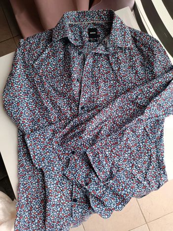 Chemise homme à fleurs - taille S coupe easy slim - neuf sans étiquette
