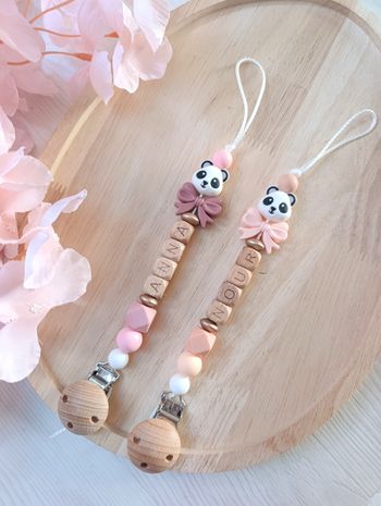 Attache tétine panda