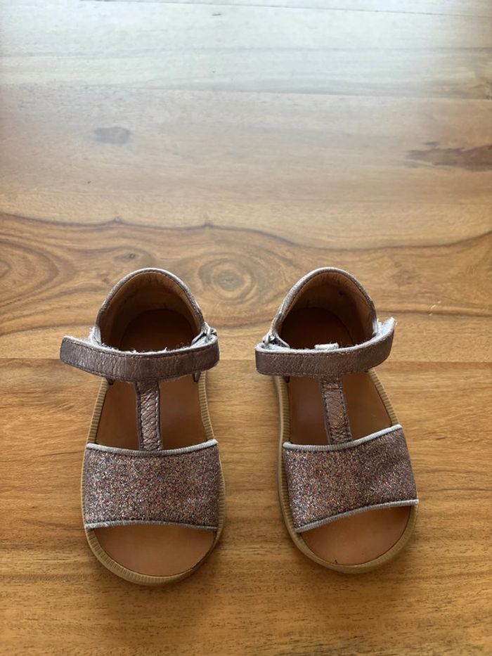 Sandales Pom d'Api Taille 22 - Rose argentée - photo numéro 2