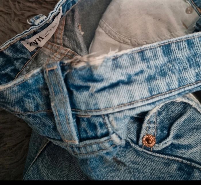 Short taille haute effet délavé et effiloché 34 - photo numéro 6