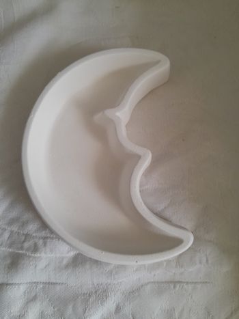Lune photophore en plâtre à peindre