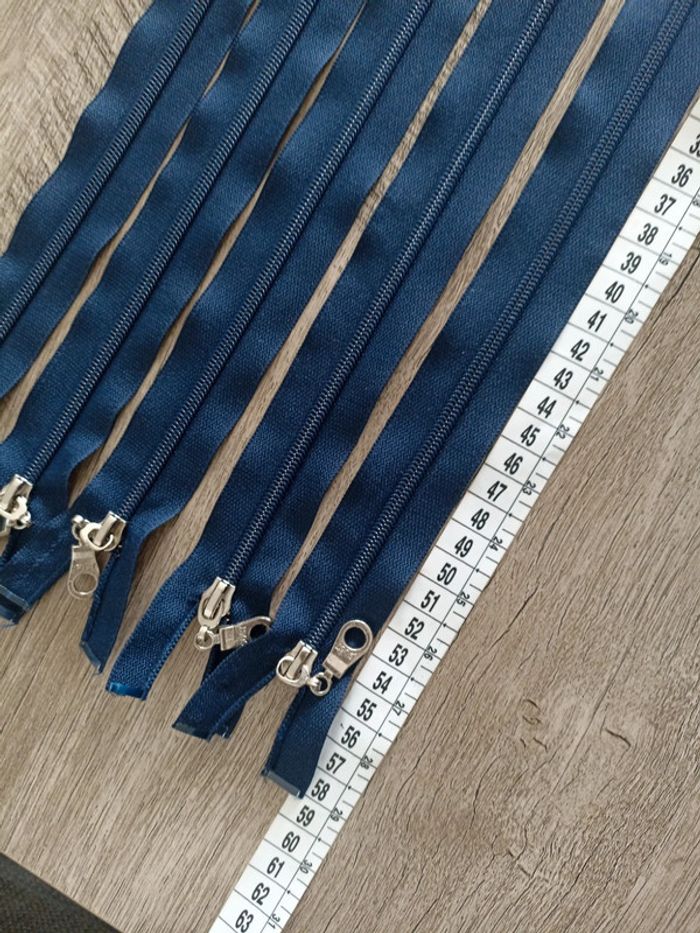 Lot de 5 fermeture séparable bleu marine - photo numéro 3