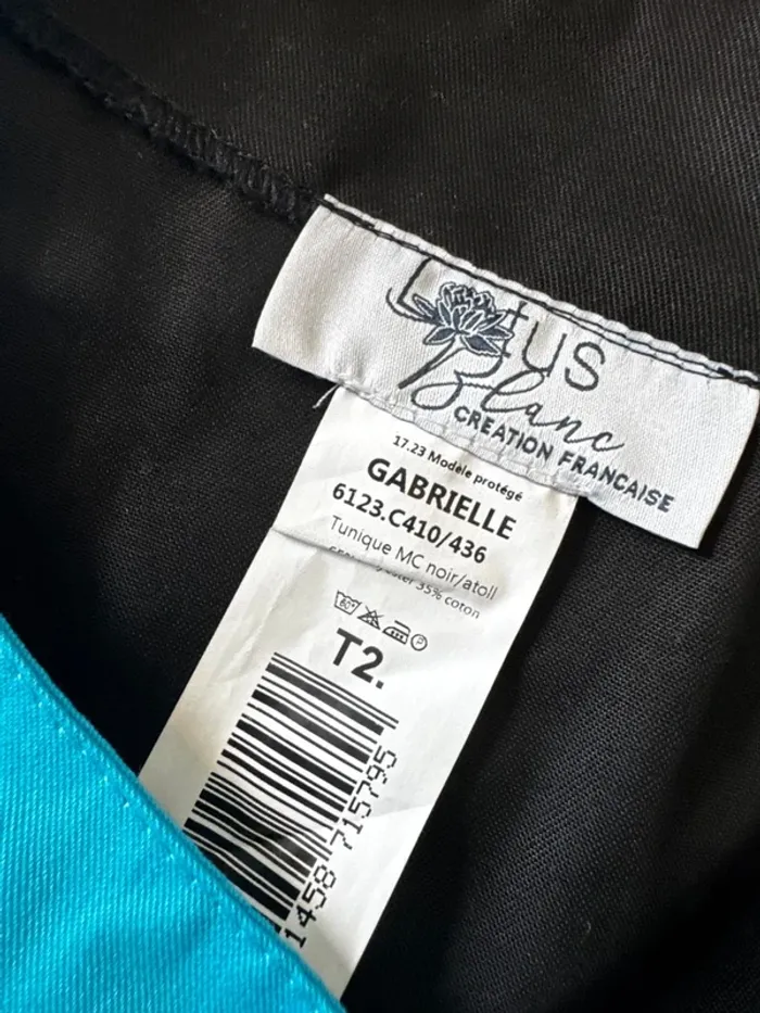 Blouse Lotus Blanc Gabrielle, taille L - photo numéro 2