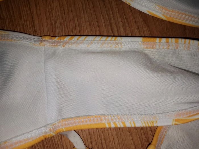 Maillot de bain 2 pièces jaune imprimé palmier 40 - photo numéro 6