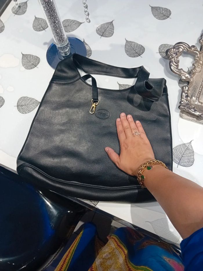 Sac lonchamps porte épaule grande capacité en cuir - photo numéro 5