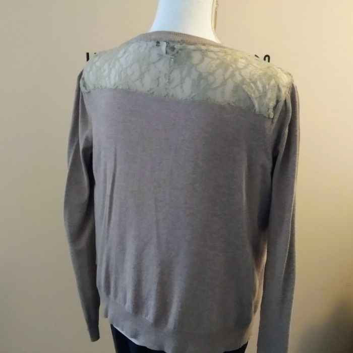 Gilet beige viscose dentelle taille unique jusqu’au 40 - photo numéro 7