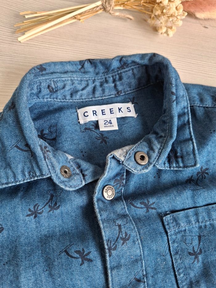 Haut chemise manches courtes bébé garçon bleu Creeks  24 mois - photo numéro 2