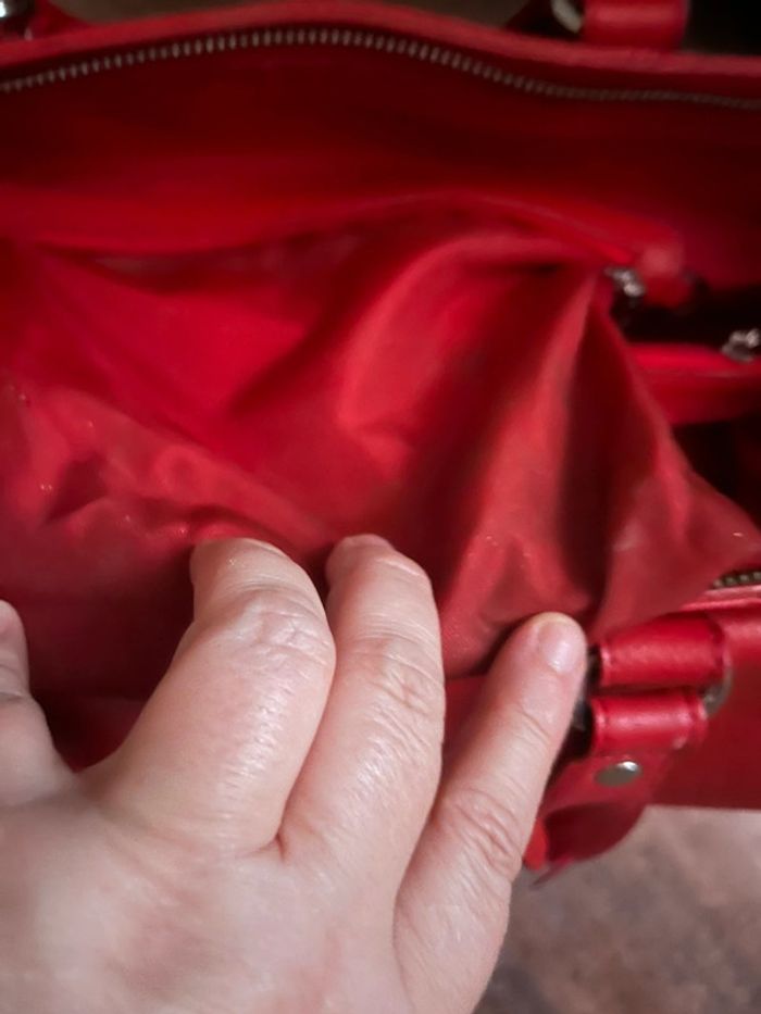 Sac Arthur et Aston en cuir rouge - photo numéro 15