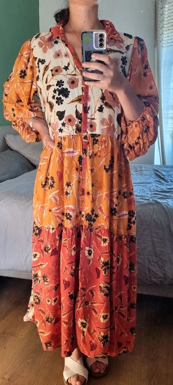 Robe longue d'été motif fleuri