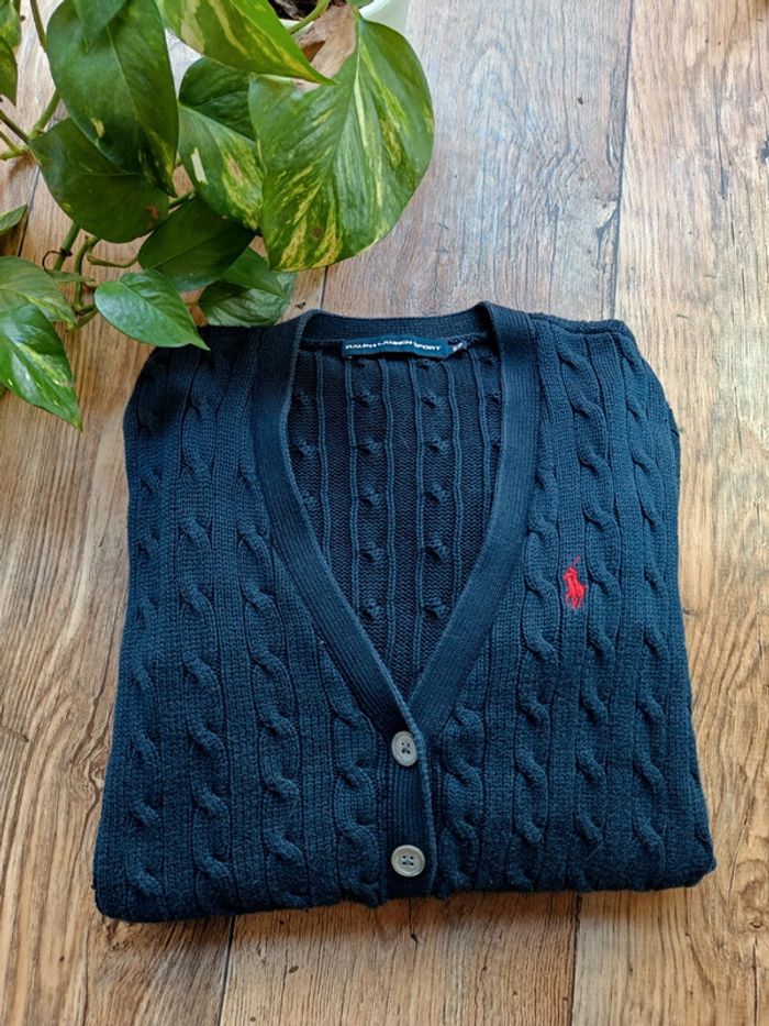 Gilet Ralph Lauren sport femme taille S bleu marine