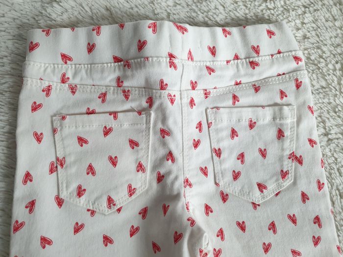 Pantalon blanc coeurs rouges - T3A - Vertbaudet - photo numéro 7