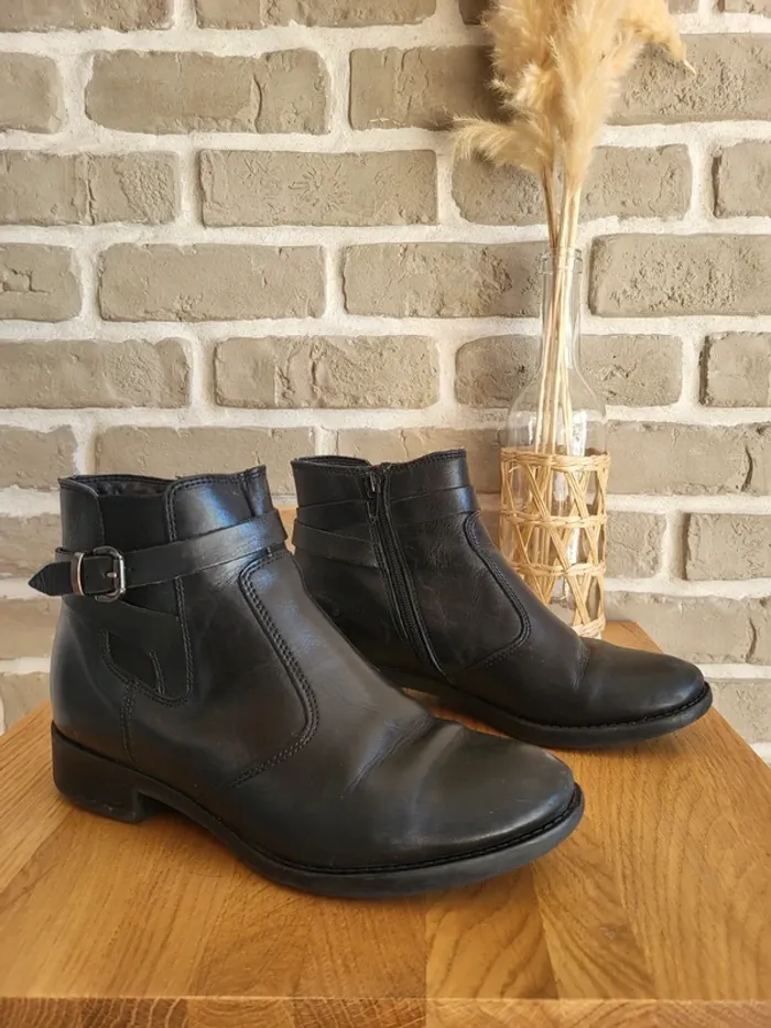 Bottines Chelsea en cuir véritable noires Lavorazione Artigiana - photo numéro 6