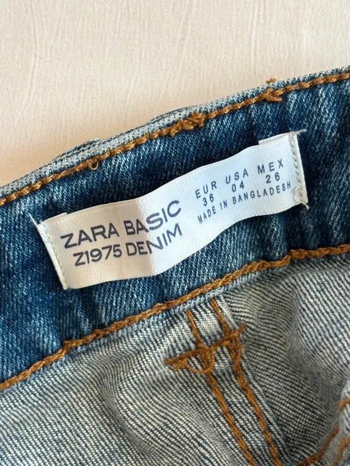Short en jean perlé Zara Basic – taille 36 - photo numéro 5