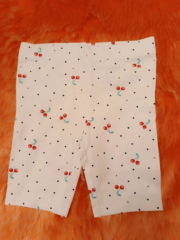 1€ Short cycliste - Legging court pois cerises T. 12 mois Orchestra - photo numéro 3