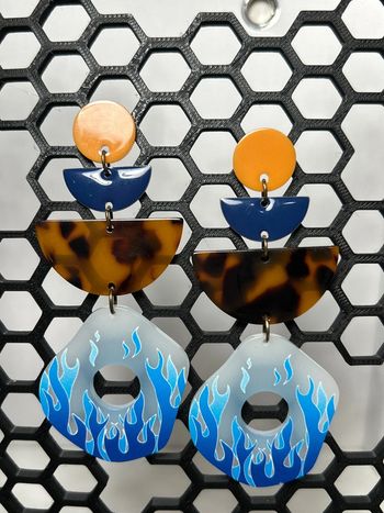 Boucles d’oreilles - Flammes bleues