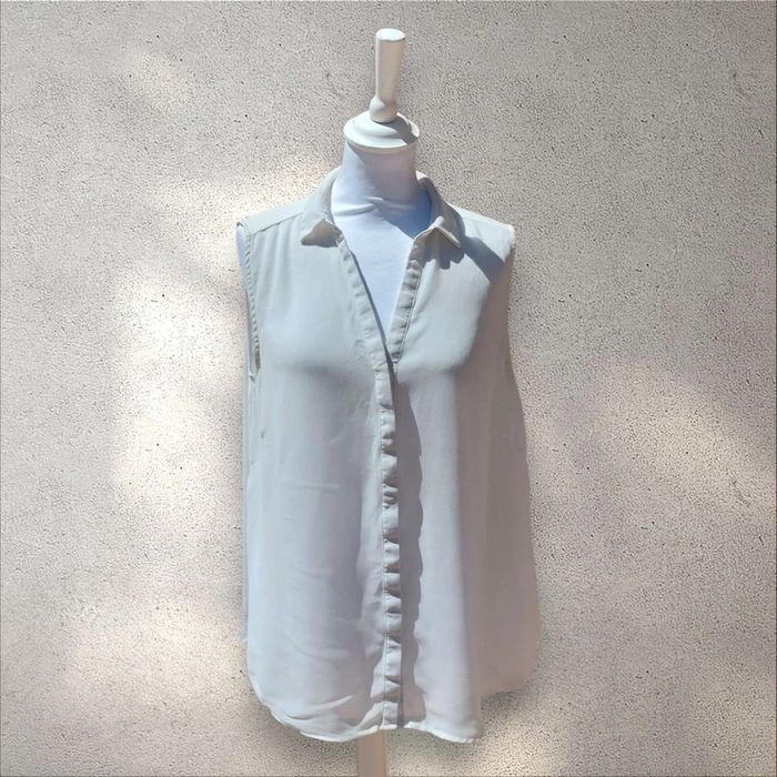 Chemise fluide transparente sans manche 44-46