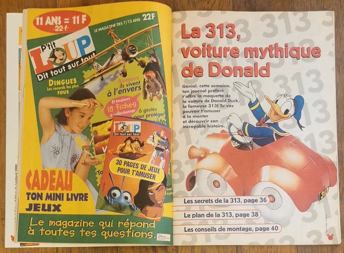 Ancien journal de mickey avec cadeau voiture Donald 2000 N°2497 vintage - photo numéro 11