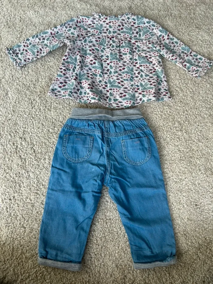 Lot tenue demie saison bébé fille - 12 mois - boutchou et kiabi - photo numéro 5
