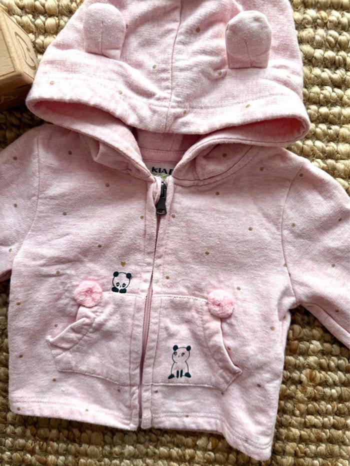Veste à zip Kiabi 1mois / 54cm - photo numéro 2