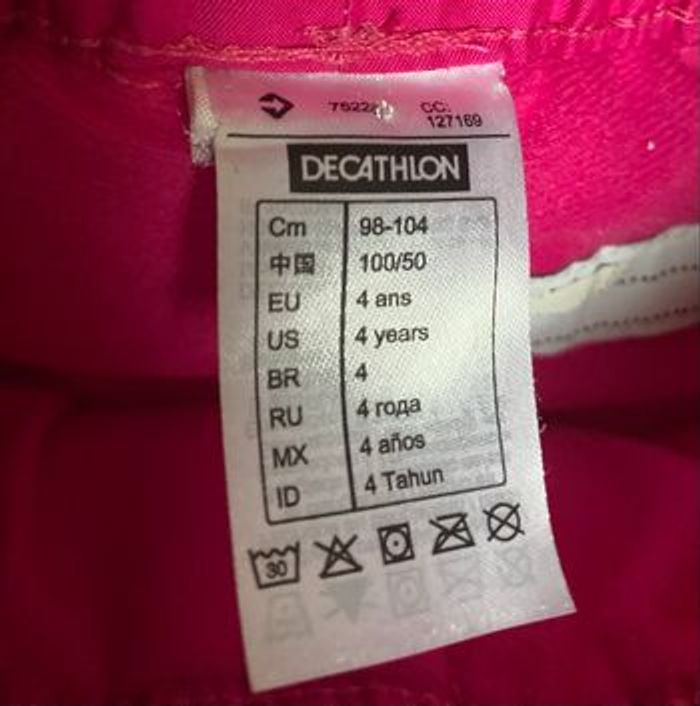 ensemble de ski fille 4 ans wed'ze decathlon rose orange 98/104 cm veste pantalon - photo numéro 9