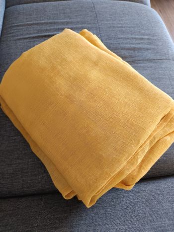 Lot de 4 voilages jaunes (largeur 138/longueur 210cm)