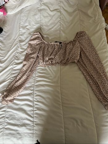 Top crop top fleurie
